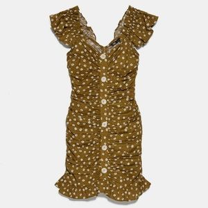 Zara draped ruffle dress